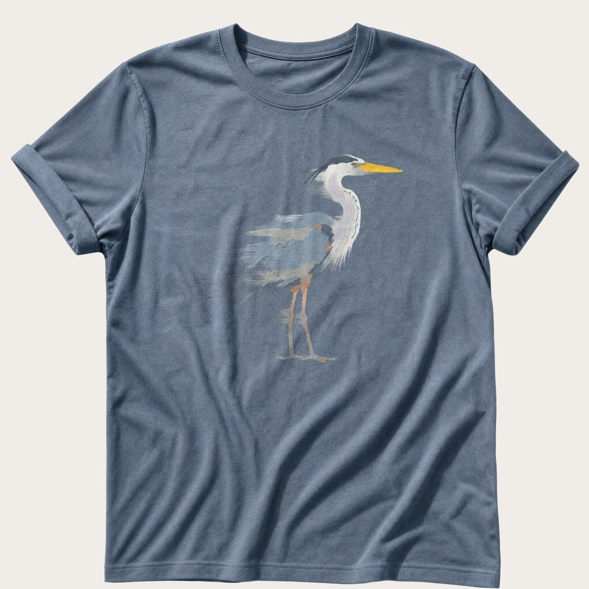 Painted Heron — Blue Jean Comfort Colors tee