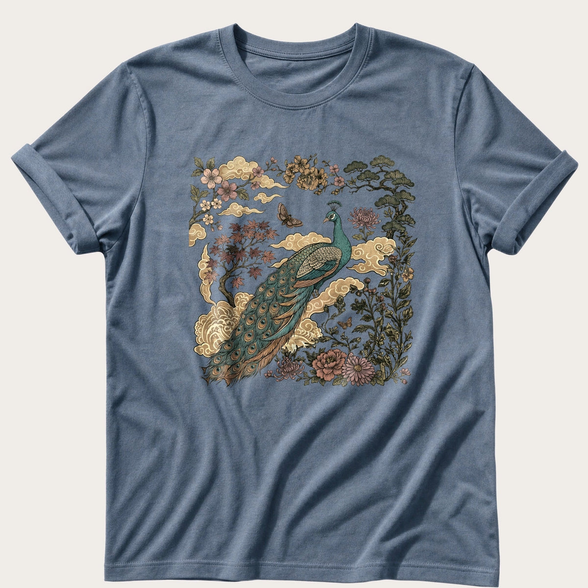Peacock Murul — Blue Jean Comfort Colors tee