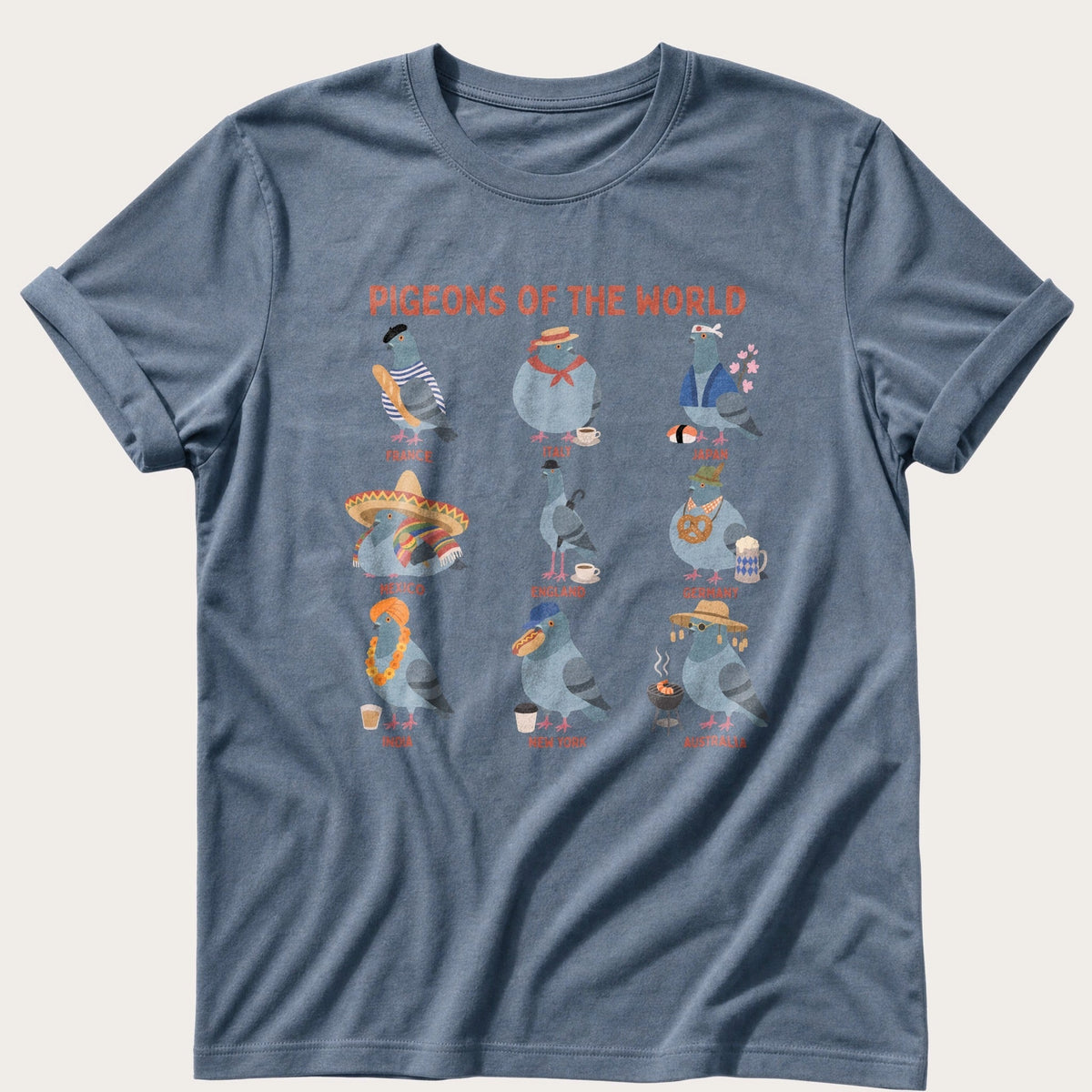 Pigeons Of The World — Blue Jean Comfort Colors tee