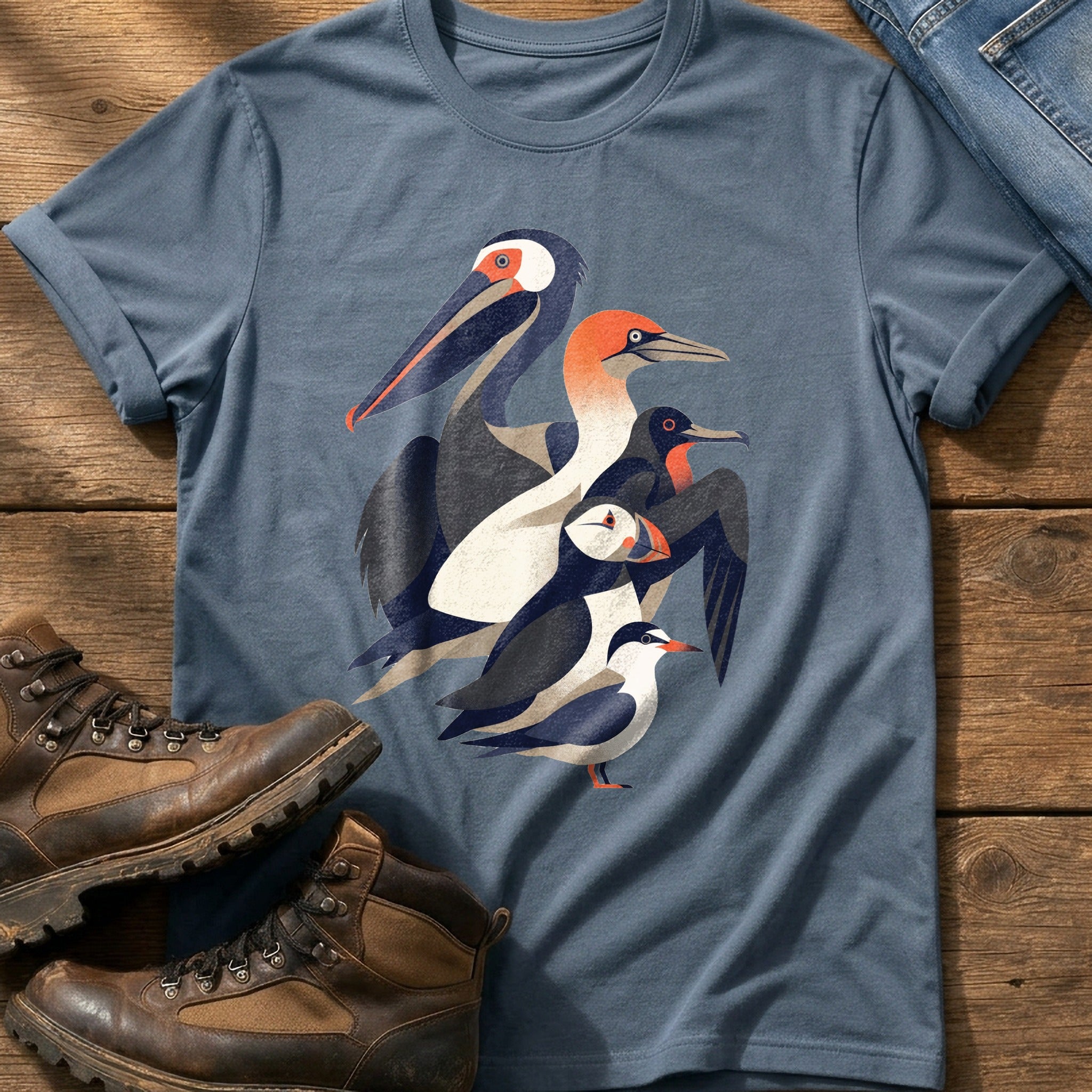 Seabird Breeds 55 — Blue Jean Comfort Colors tee