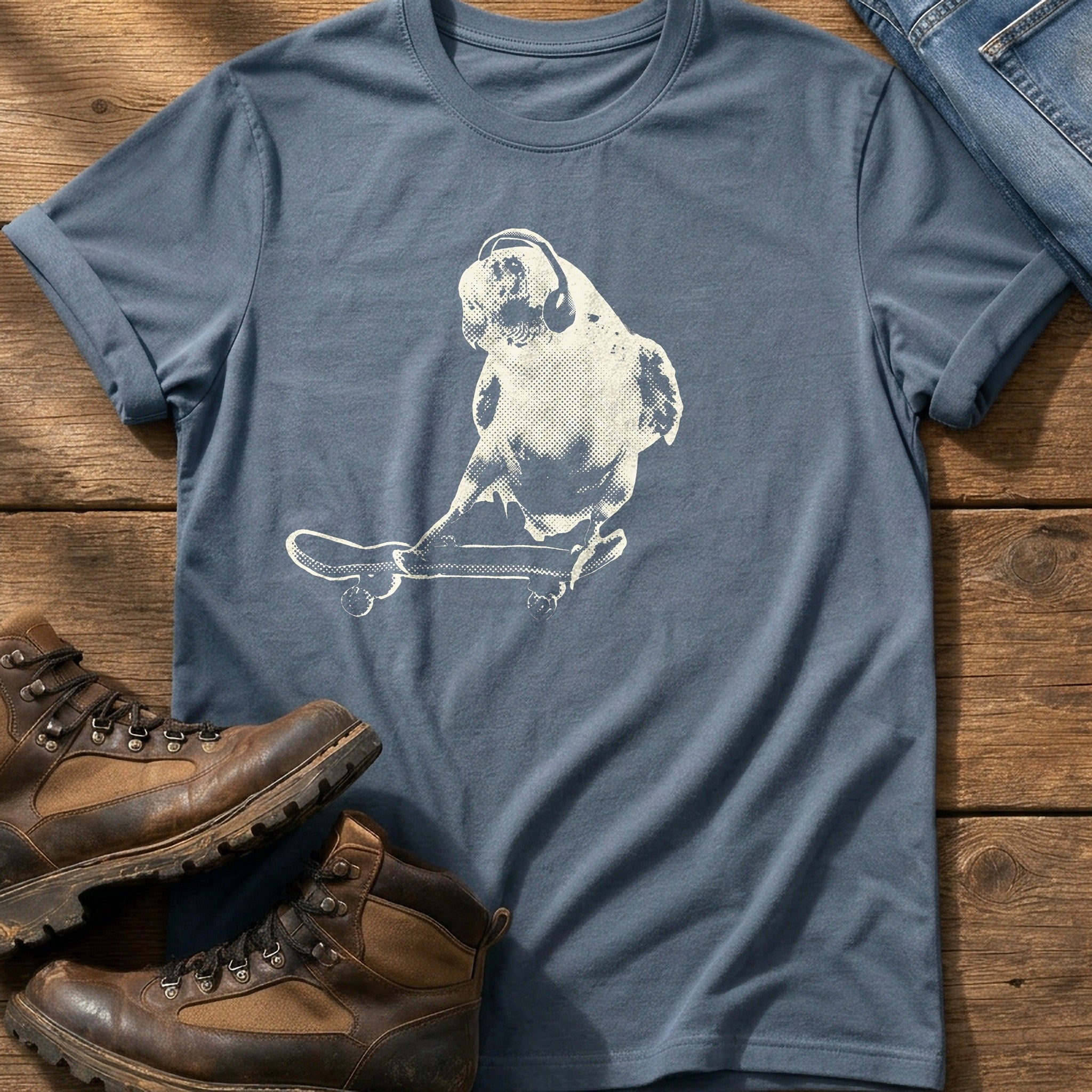 Skater Budgie 99 — Blue Jean Comfort Colors tee