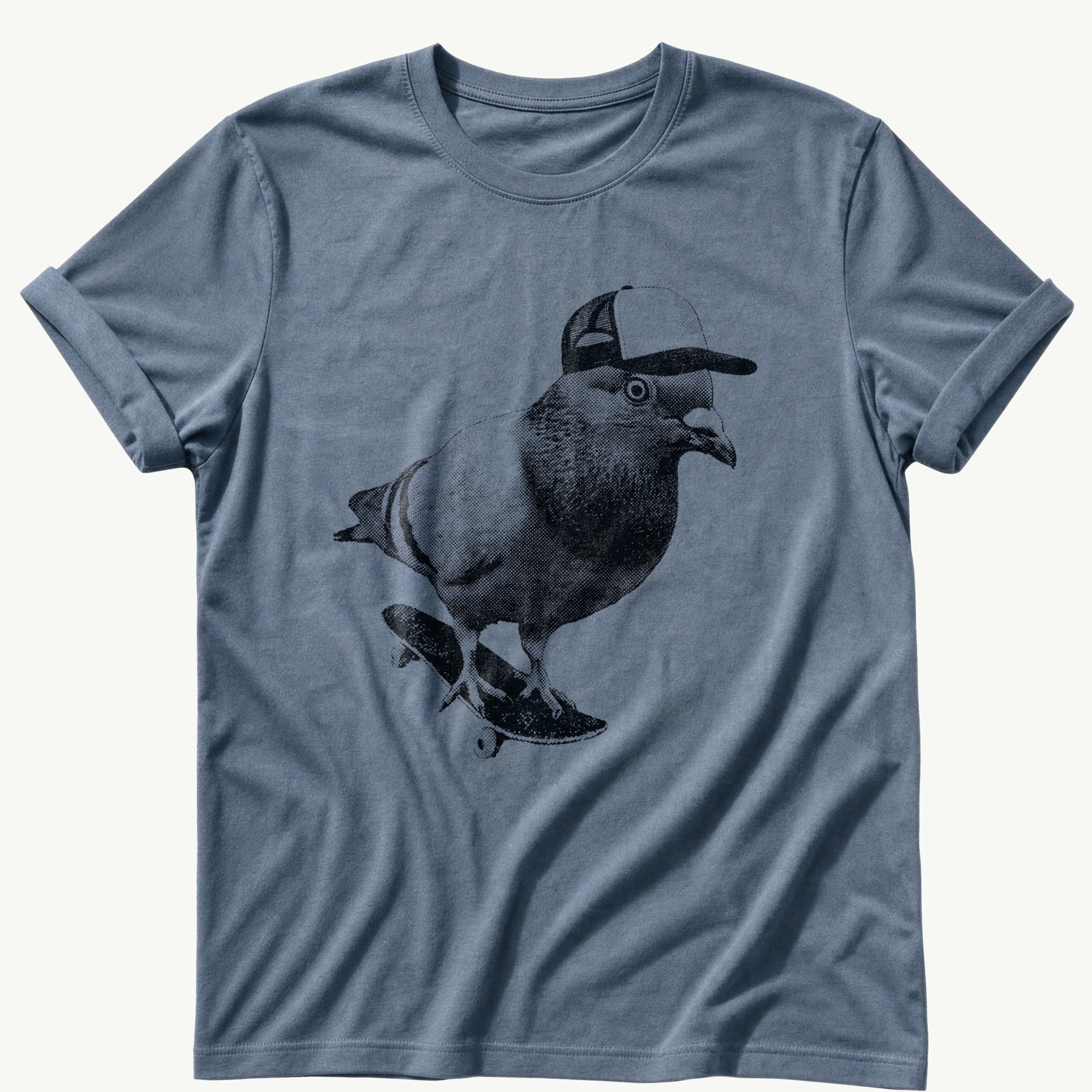 skater-pigeon — Blue Jean Comfort Colors tee