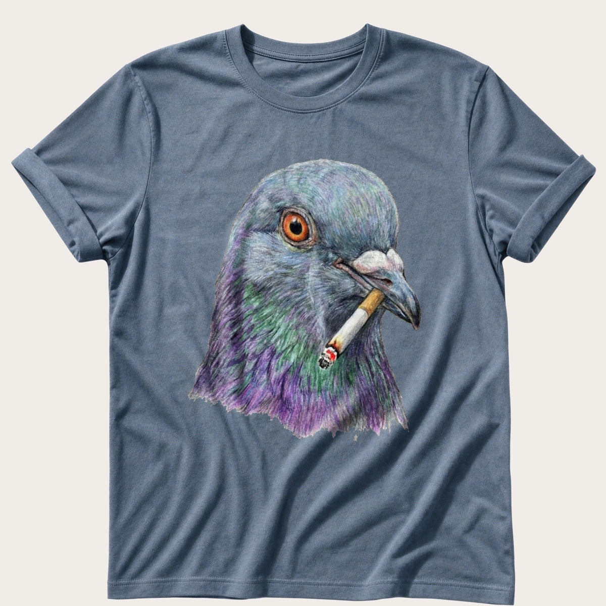 Smoking Pigeon 22 — Blue Jean Comfort Colors tee