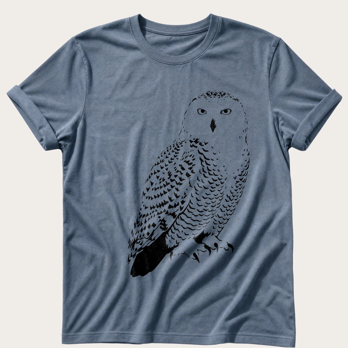 Snowy Owl — Blue Jean Comfort Colors tee