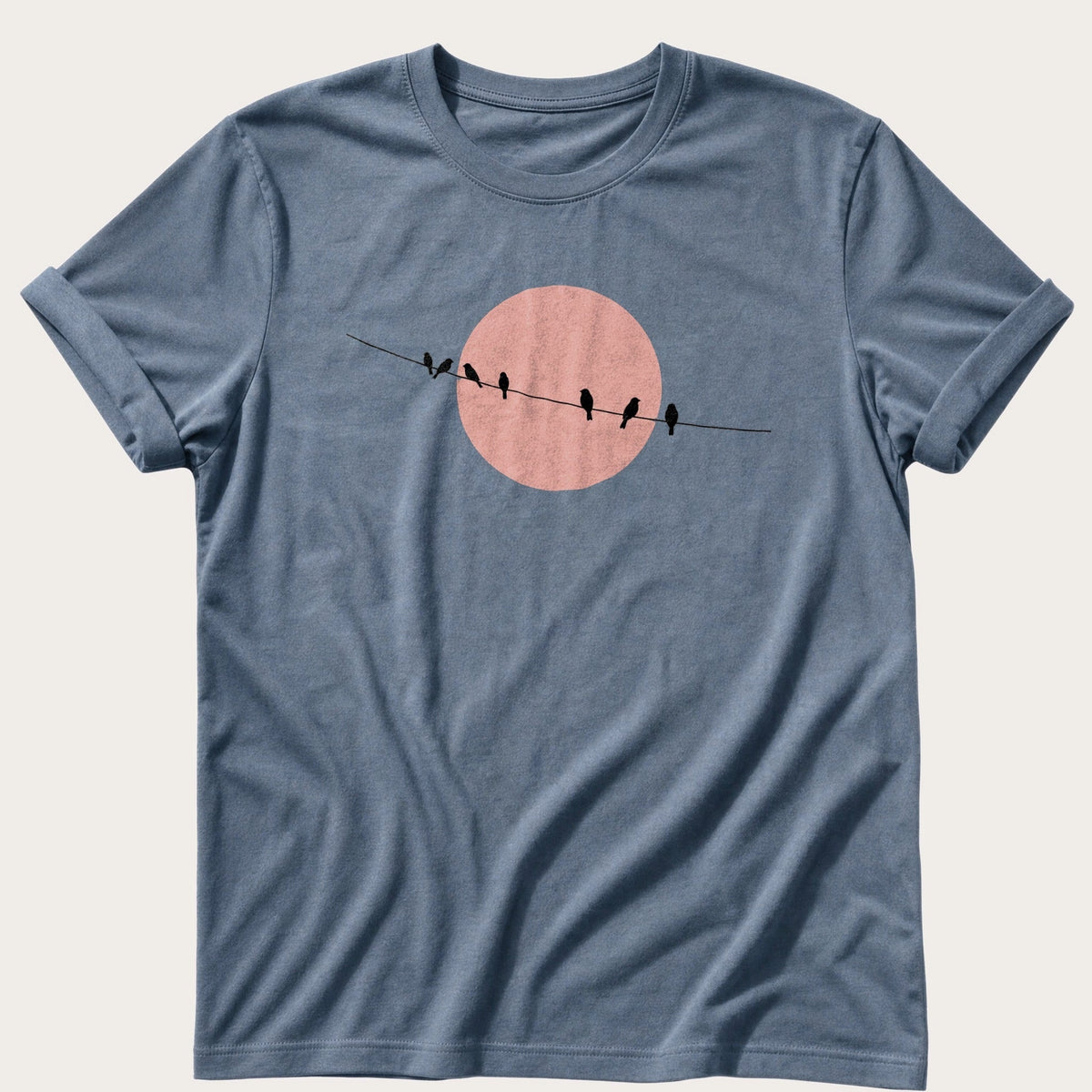 Starlings On The Wire — Blue Jean Comfort Colors tee