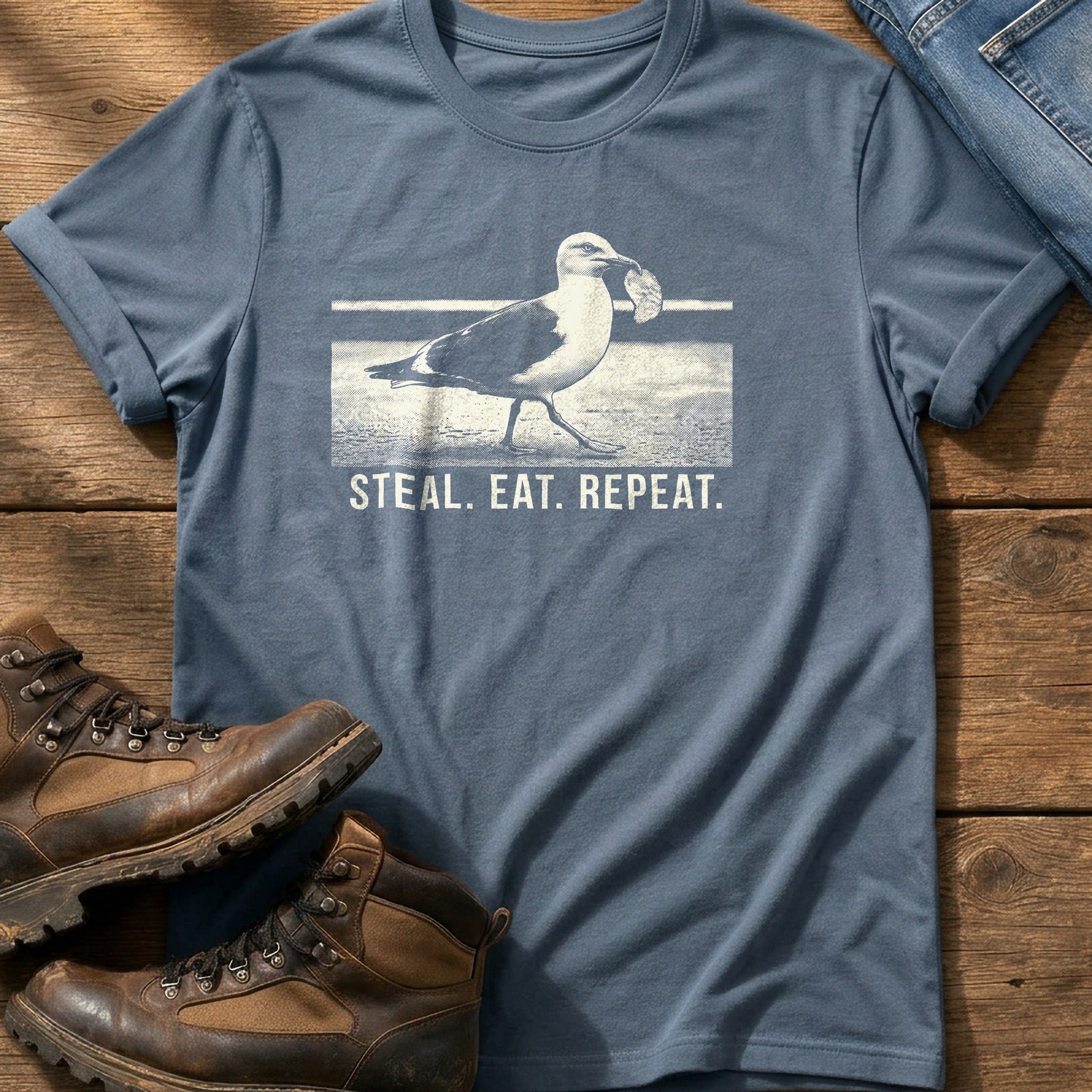 Steal Eat Repeat — Blue Jean Comfort Colors tee