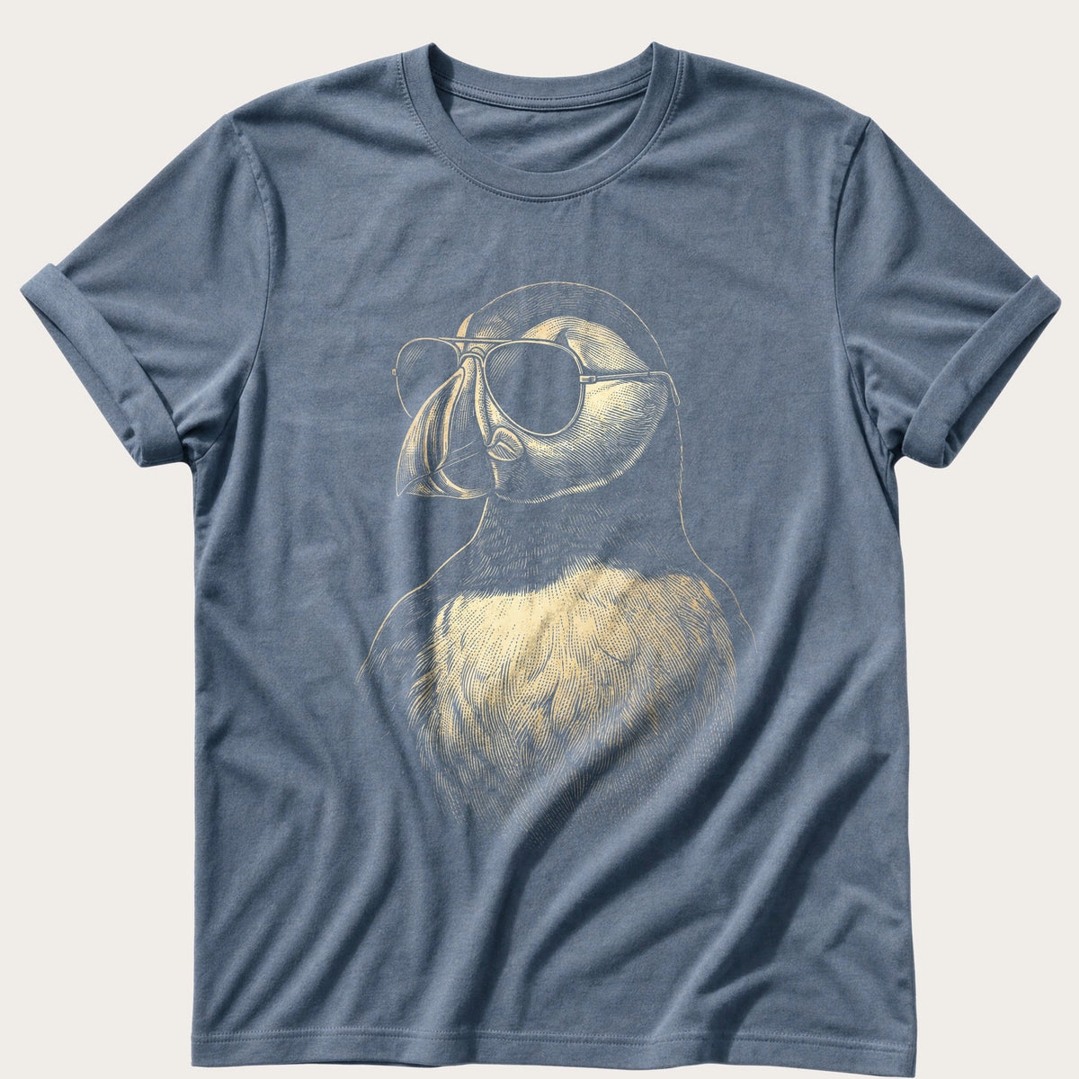 Sunglass Puffin 5 — Blue Jean Comfort Colors tee