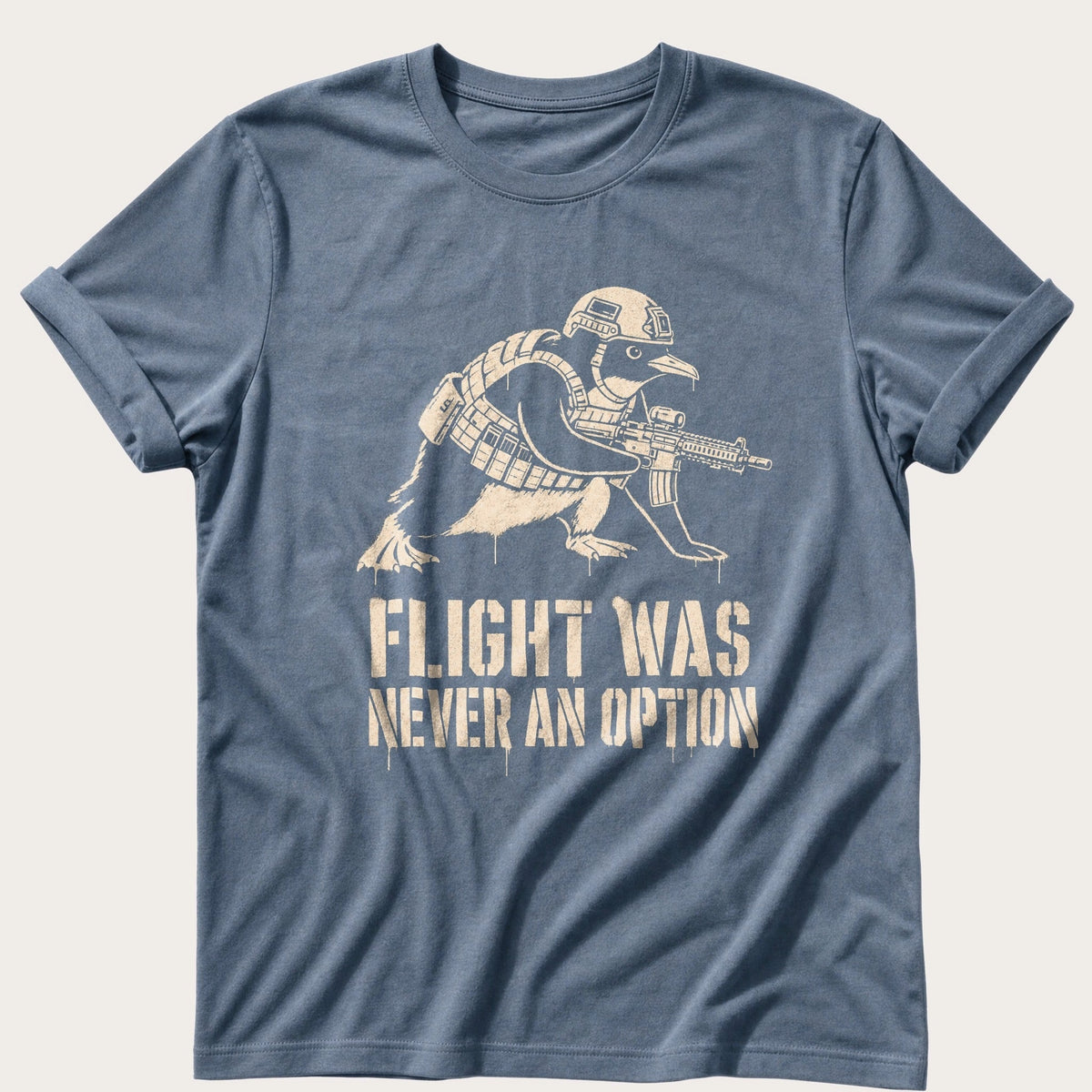Tactical Penguin — Blue Jean Comfort Colors tee