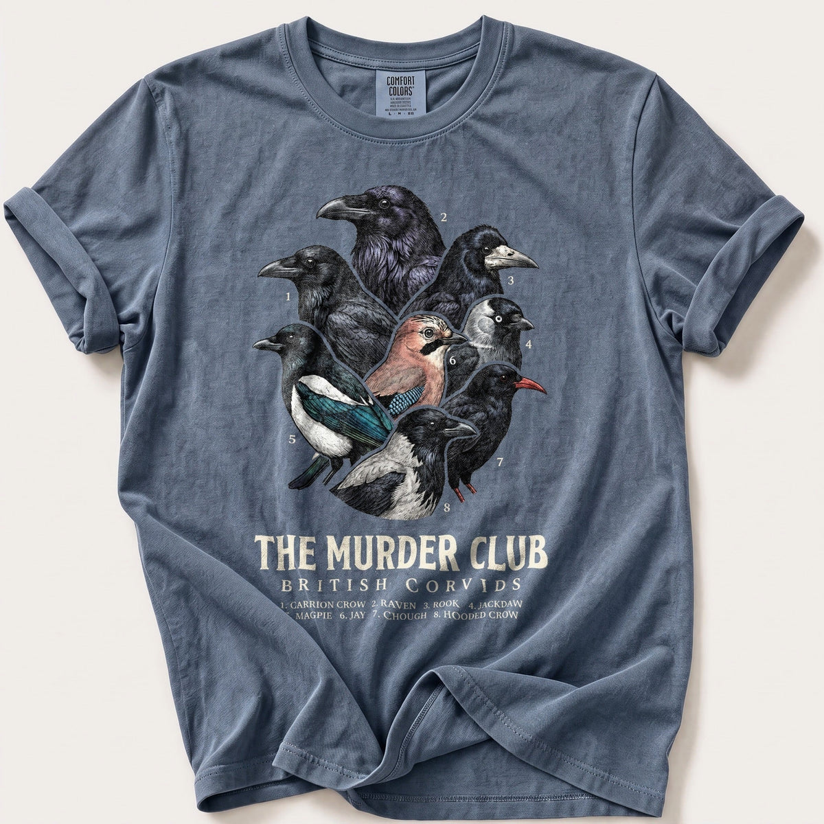 The Murder Club — Blue Jean Comfort Colors tee