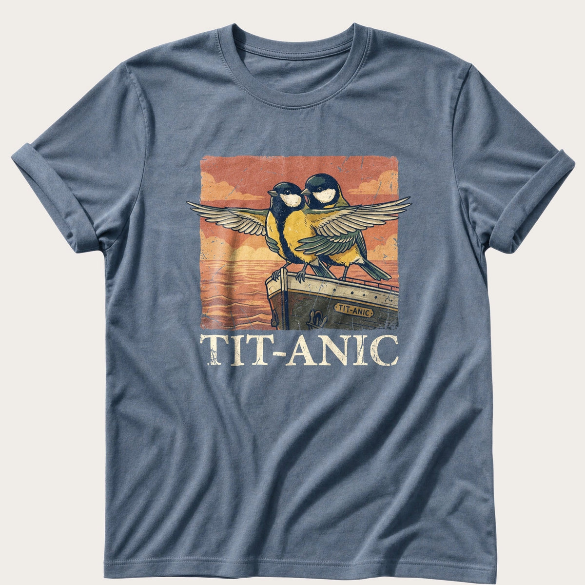 Tit-Anic — Blue Jean Comfort Colors tee