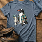 Tropical Penguin — Blue Jean Comfort Colors tee