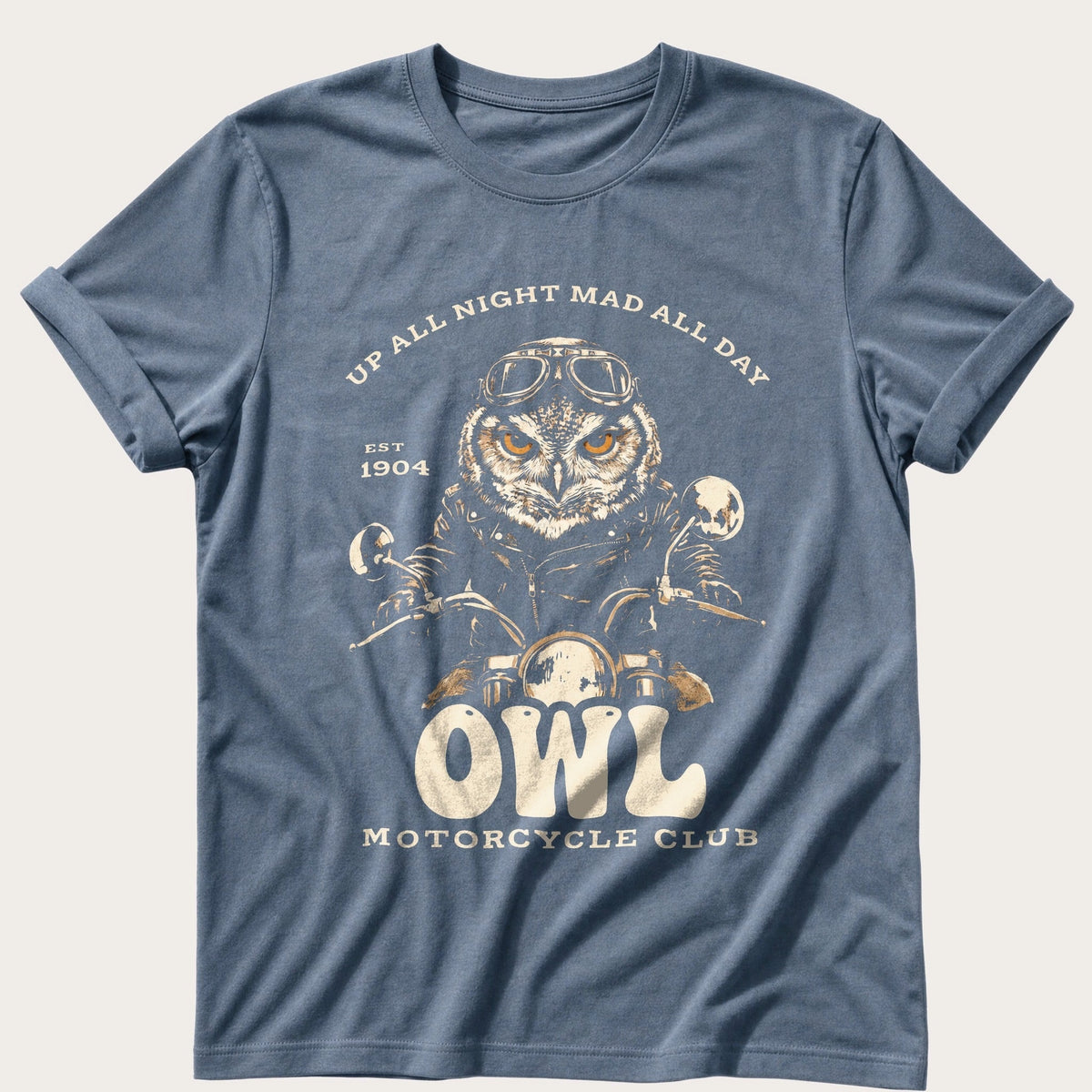 Up All Night Mad All Day — Blue Jean Comfort Colors tee