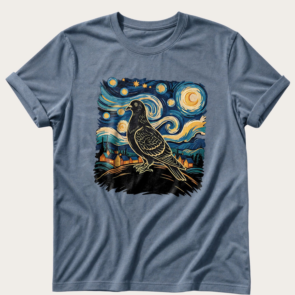 Van Gough Pigeon — Blue Jean Comfort Colors tee