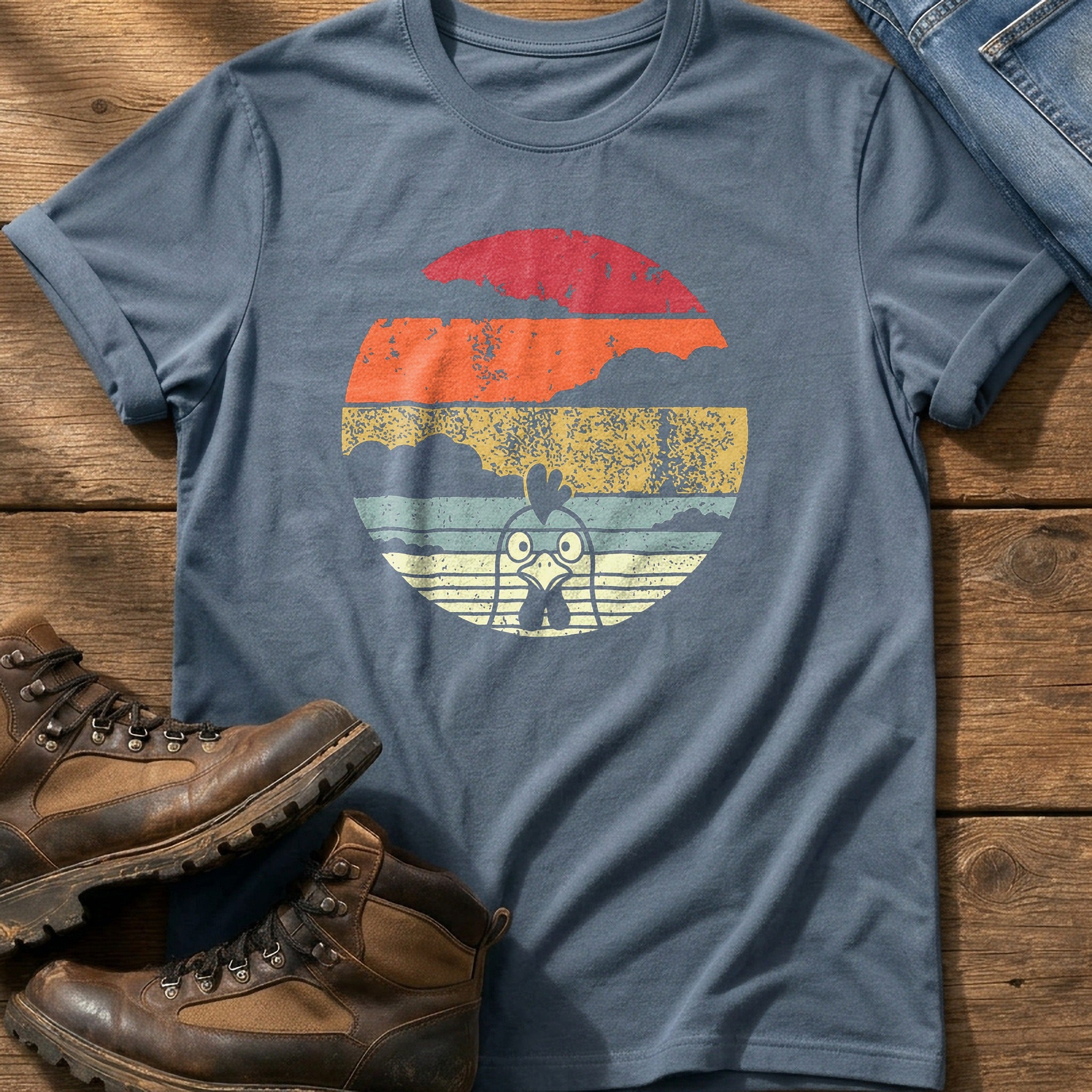Vintage Hen — Blue Jean Comfort Colors tee
