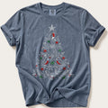 Winter White Bird Tree — Blue Jean Comfort Colors tee