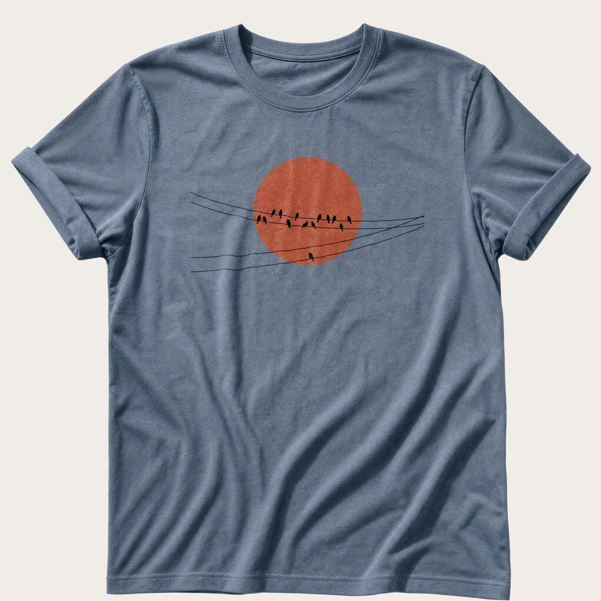 Wires At Sundown — Blue Jean Comfort Colors tee