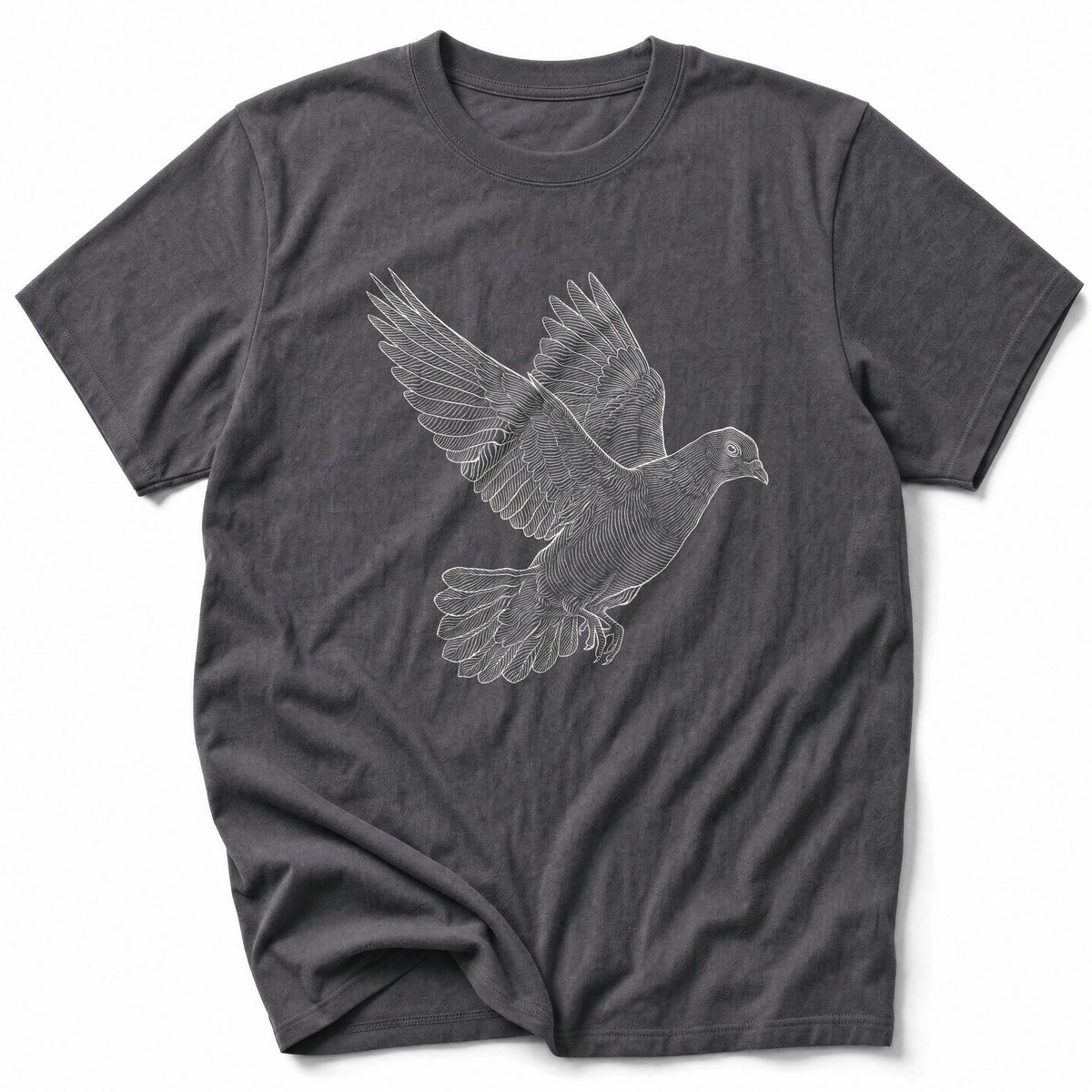 Line Art Flying Dove T-Shirt