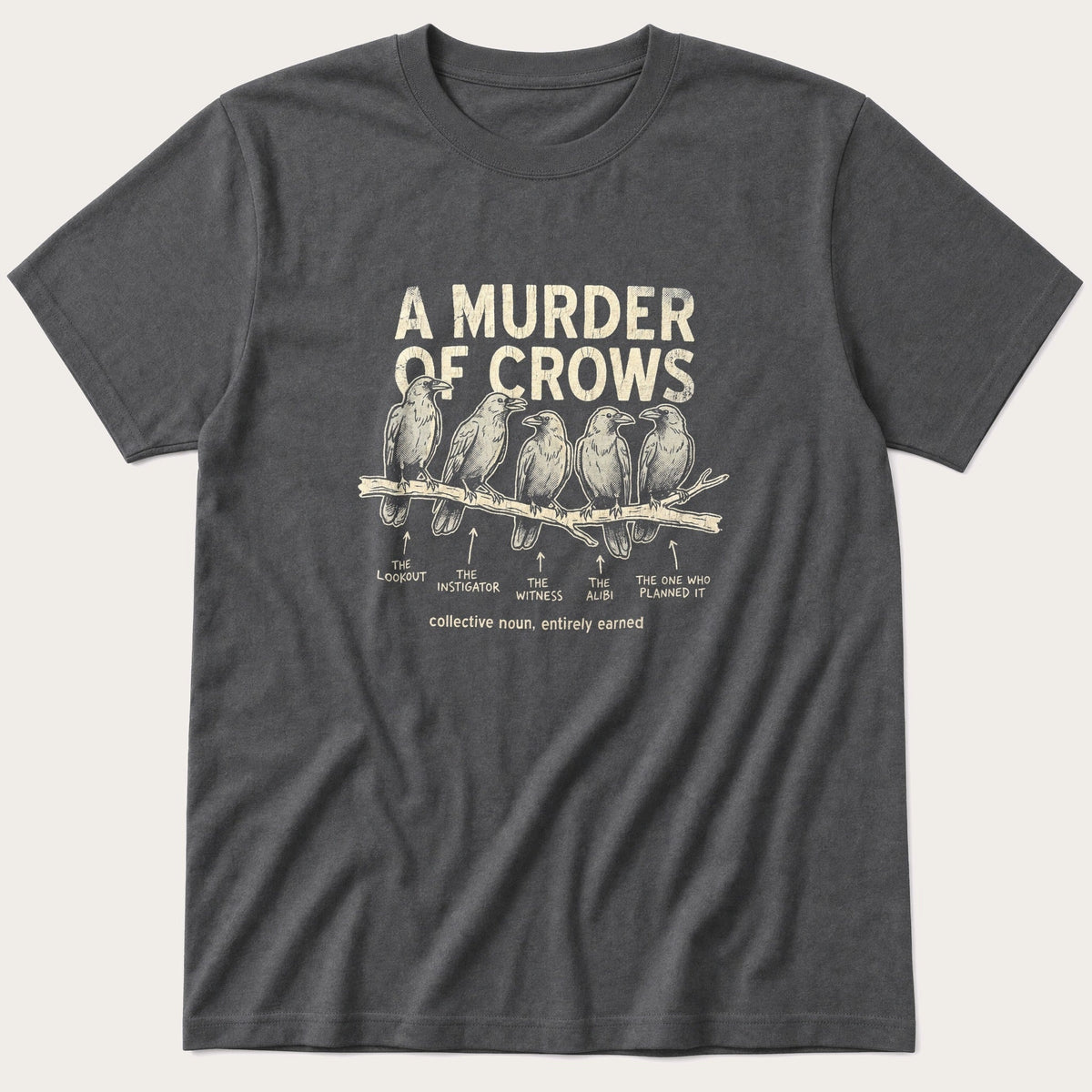 A Murder Of Crows — Charcoal T-Shirt