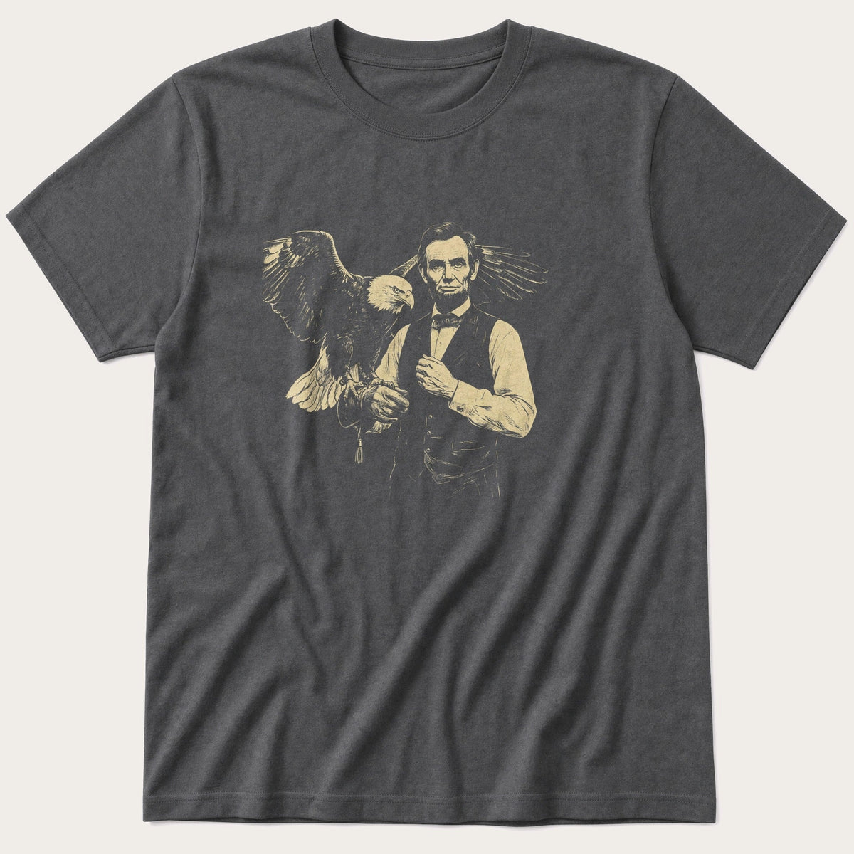 Abraham Lincoln Eagle 4 — Charcoal T-Shirt