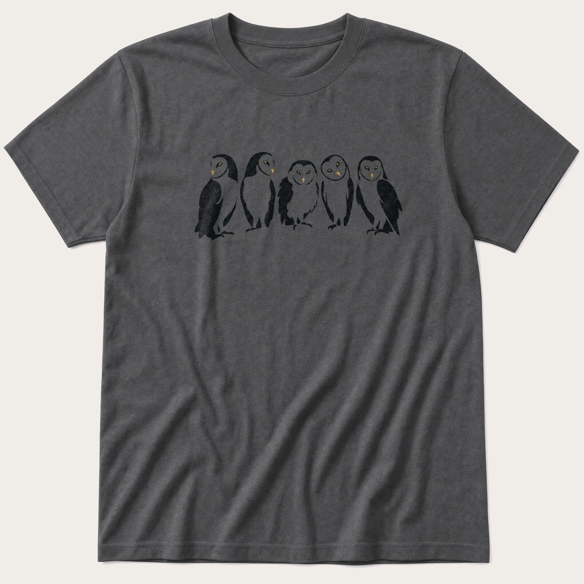Barn Owls 66 — Charcoal T-Shirt