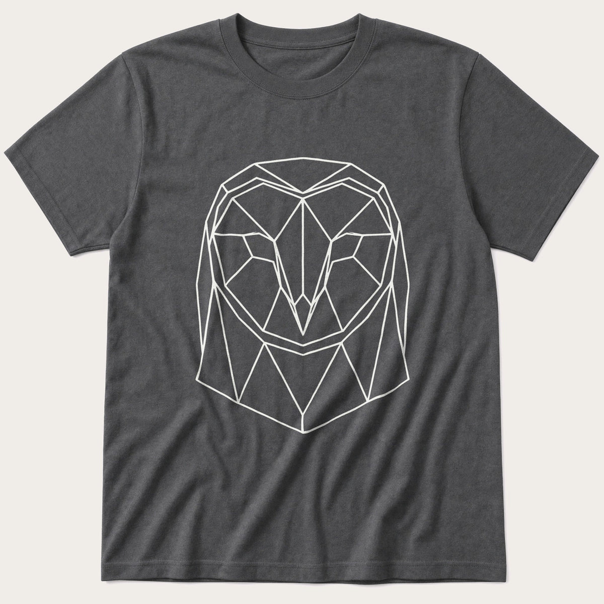 Barnowl Head — Charcoal T-Shirt