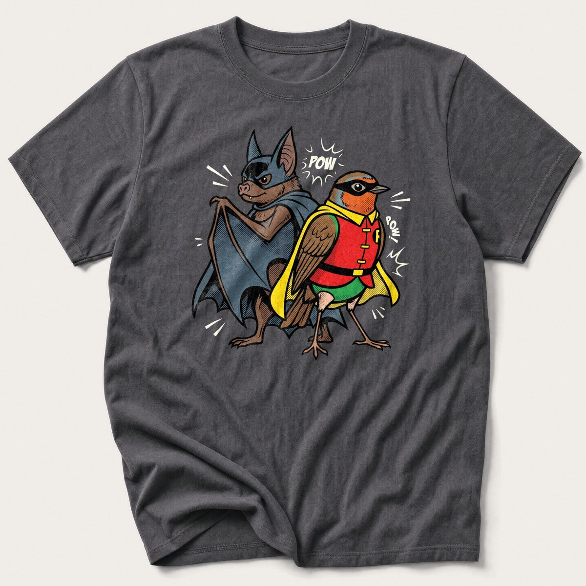 Bat N Robin 44 — Charcoal T-Shirt