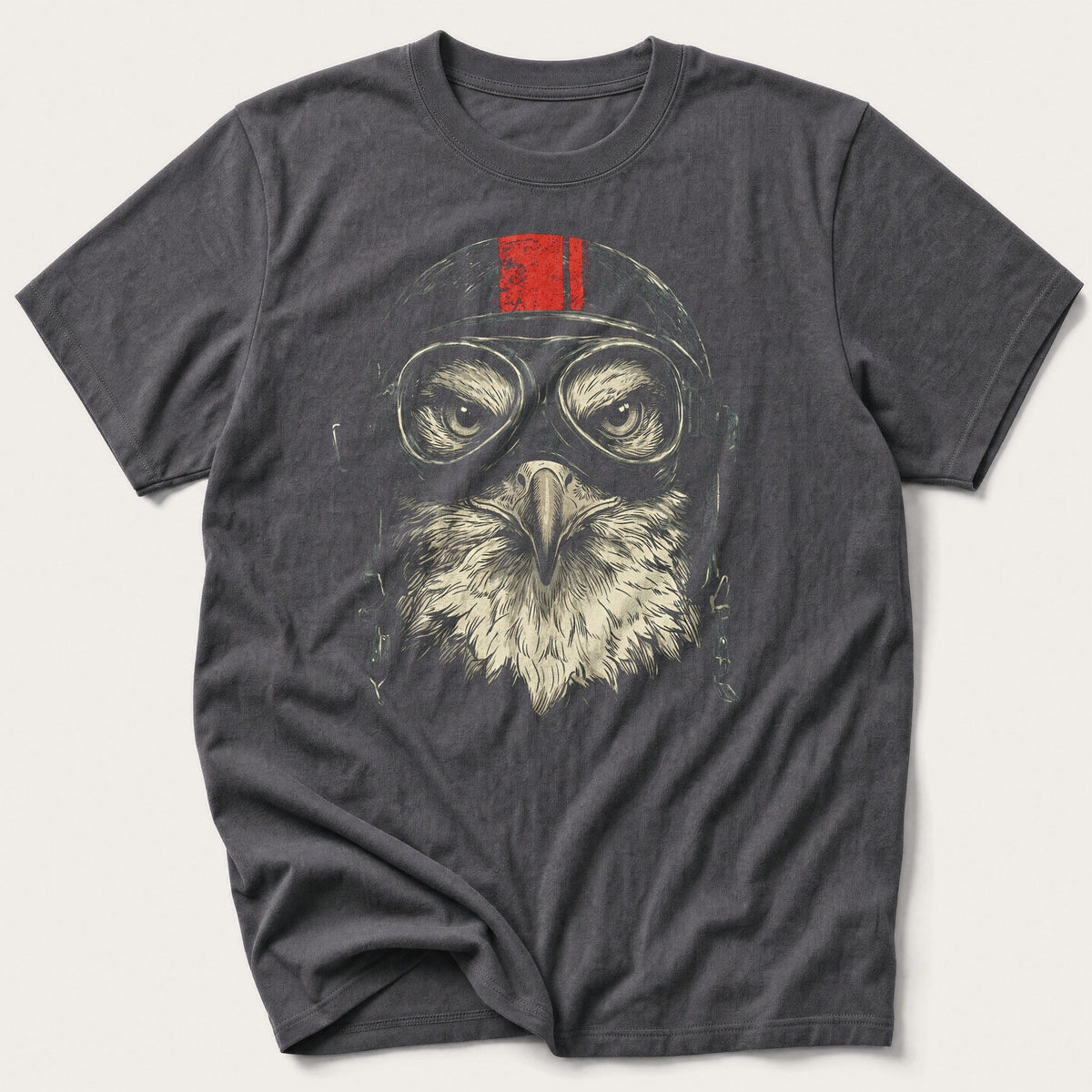 Biker Eagle 3 — Charcoal T-Shirt