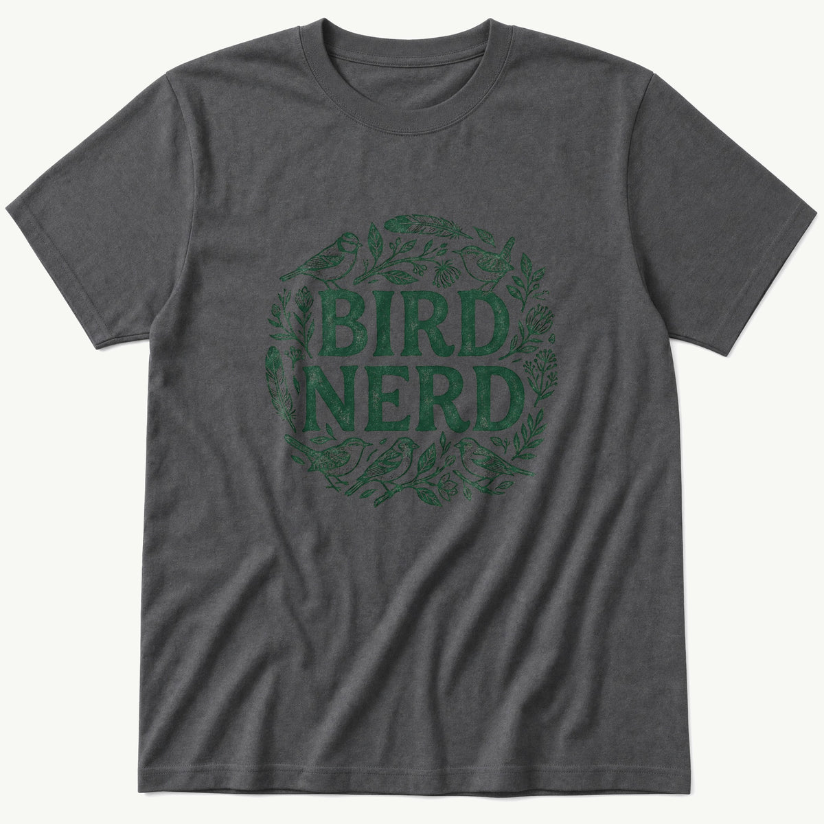 bird nerd 4 — Charcoal T-Shirt