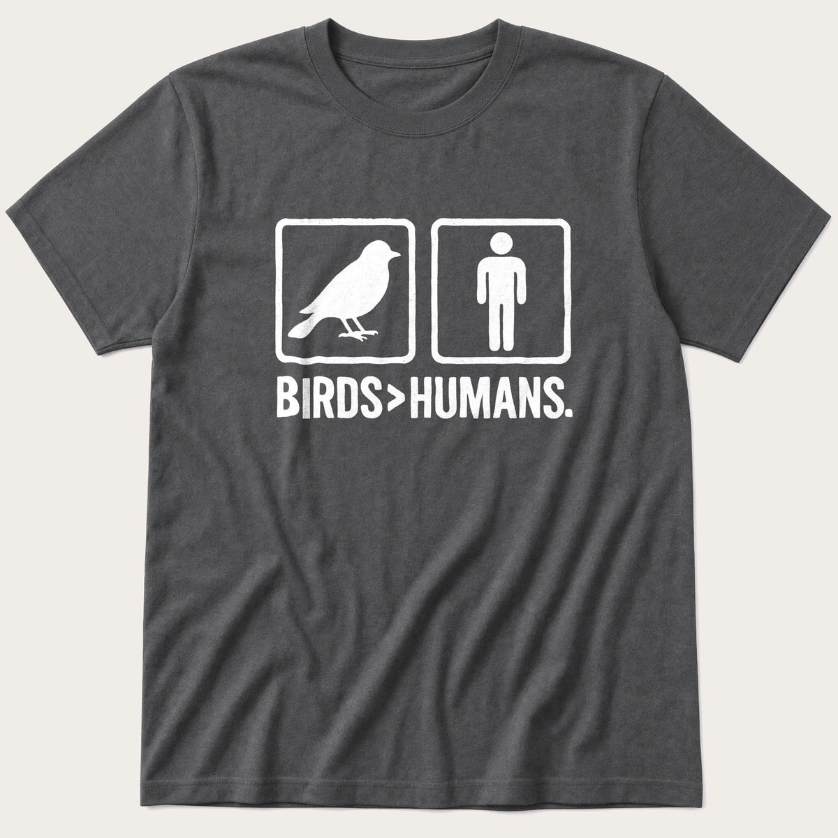 Birds Humans — Charcoal T-Shirt