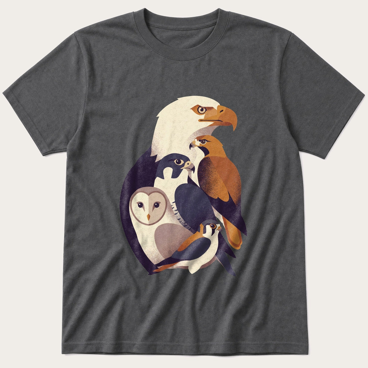 Birds Of Pray Breeds 44 — Charcoal T-Shirt