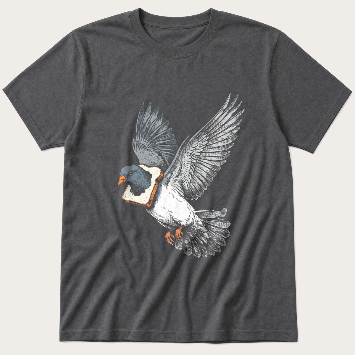 Bread Pigeon 66 — Charcoal T-Shirt