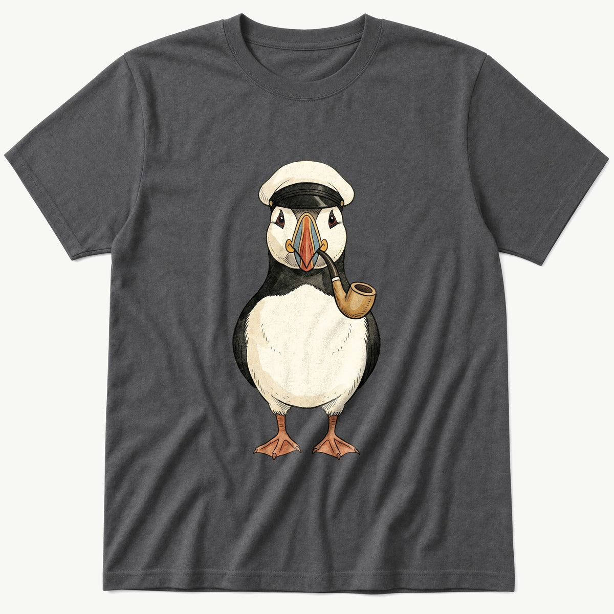 Cap Puffin 4 — Charcoal T-Shirt