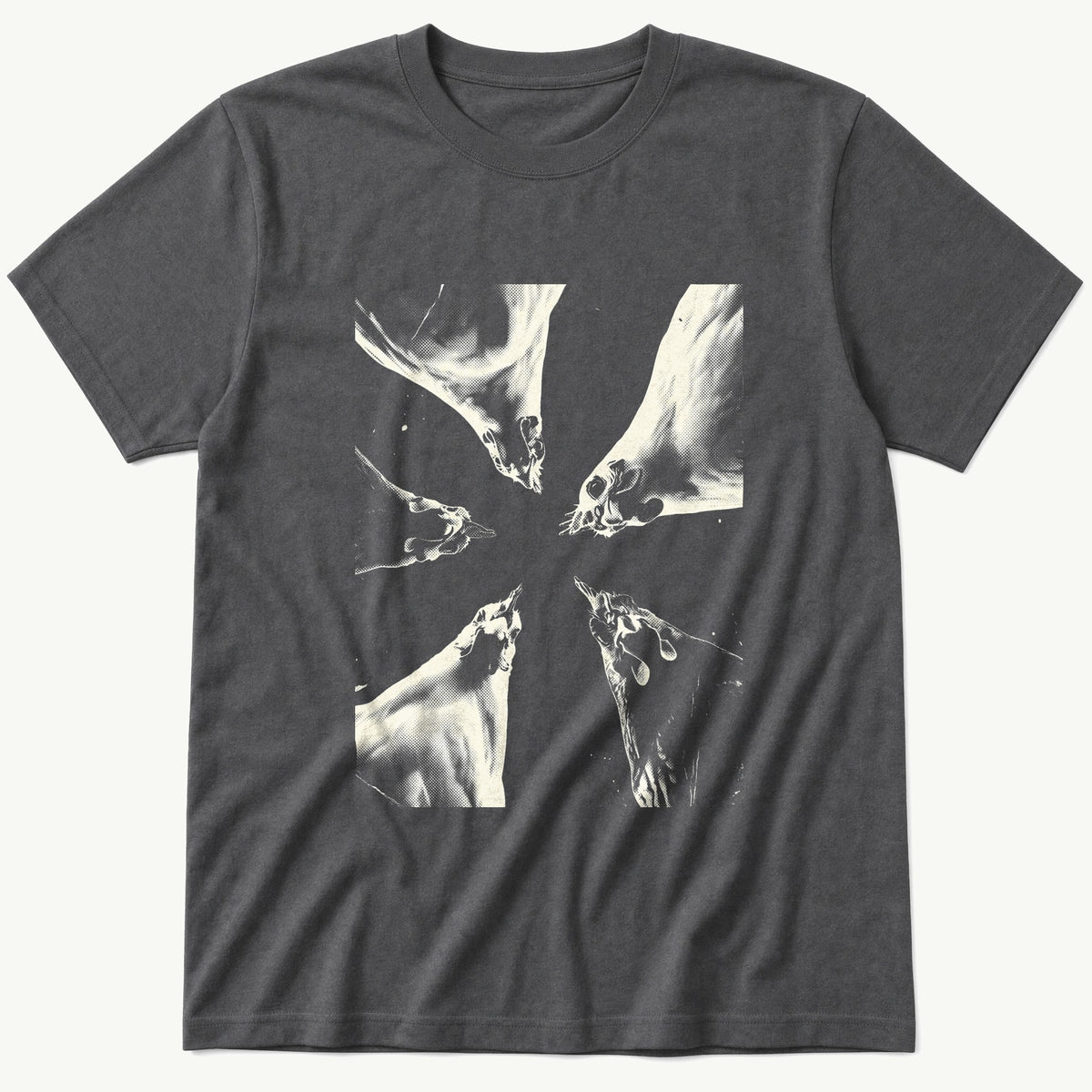 Chicken Flock 5 — Charcoal T-Shirt