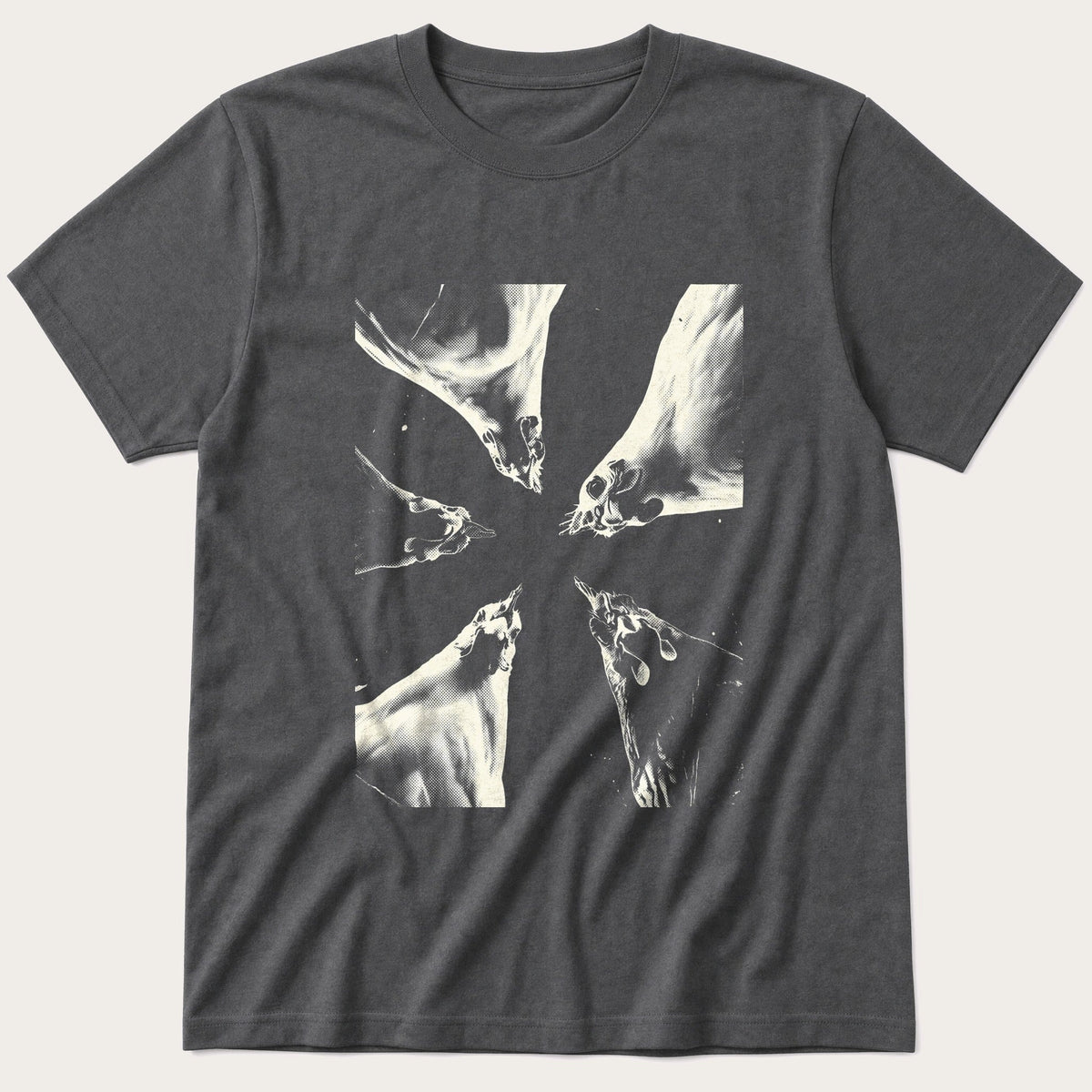 Chicken Flock 5 — Charcoal T-Shirt