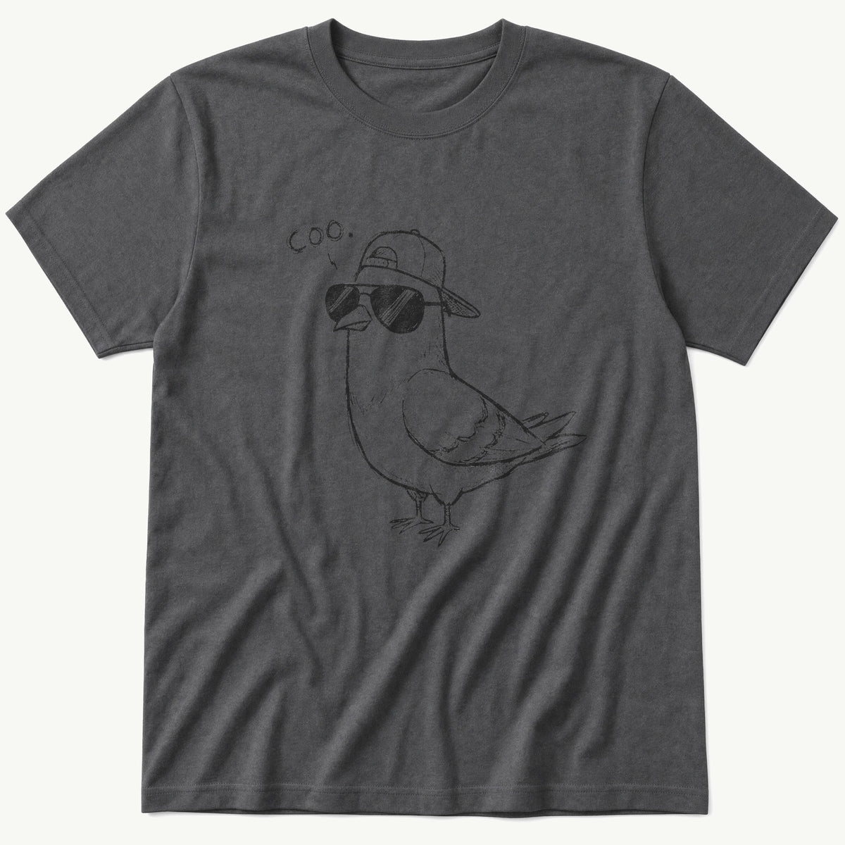 Coo Pigeon 5 — Charcoal T-Shirt