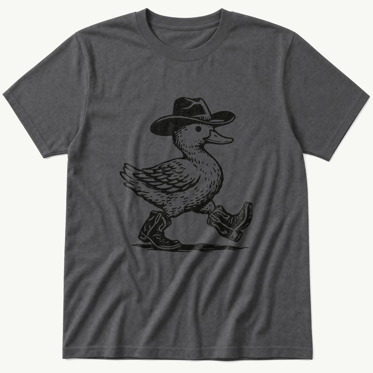 Cowboy Duck 3 — Charcoal T-Shirt