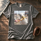 Disaster Seagull 2 — Charcoal Comfort Colors tee