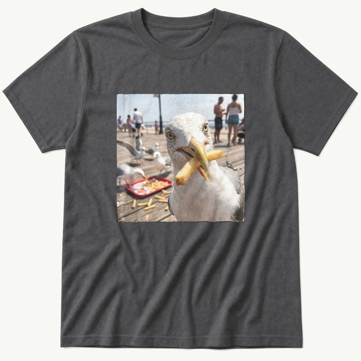 Disaster Seagull 2 — Charcoal T-Shirt