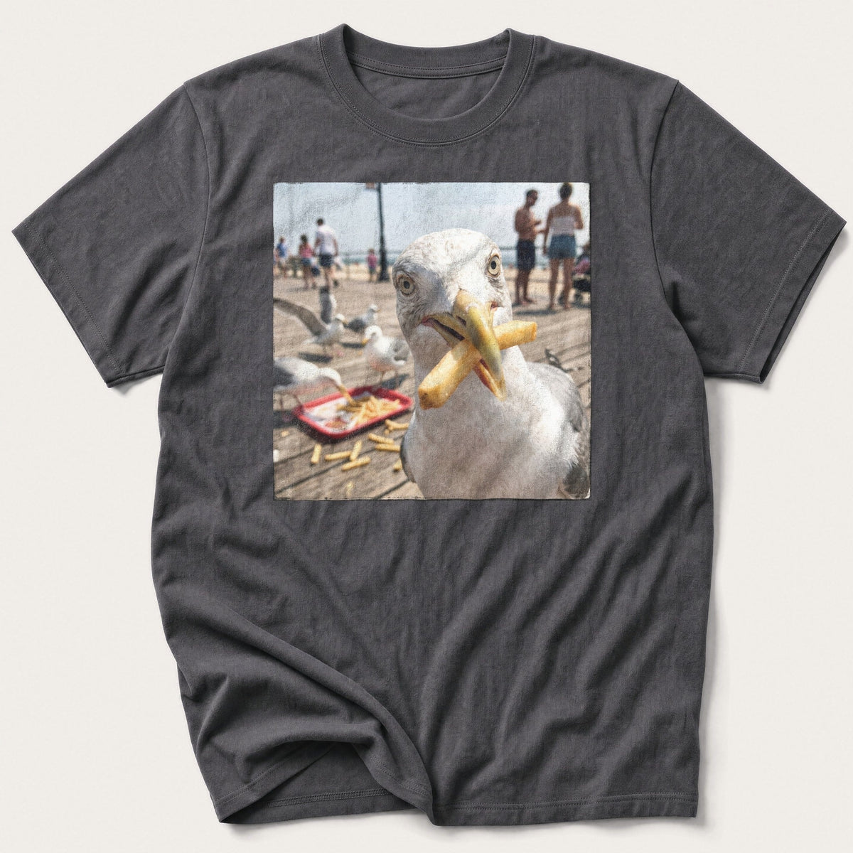Disaster Seagull 2 — Charcoal T-Shirt