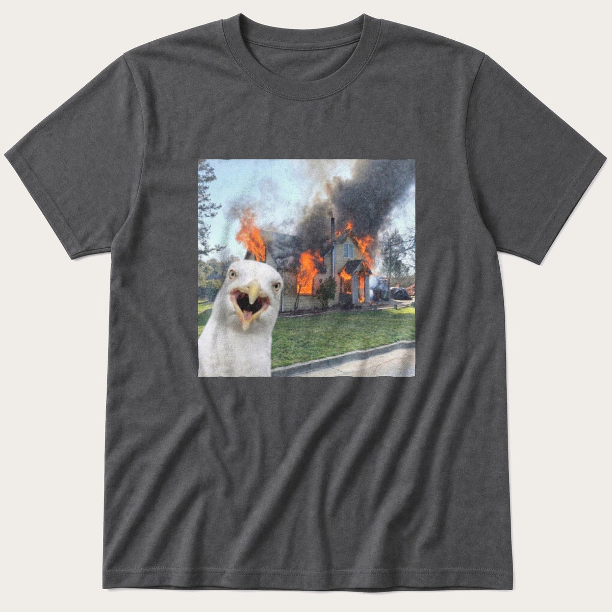 Disaster Seagull 4 — Charcoal T-Shirt