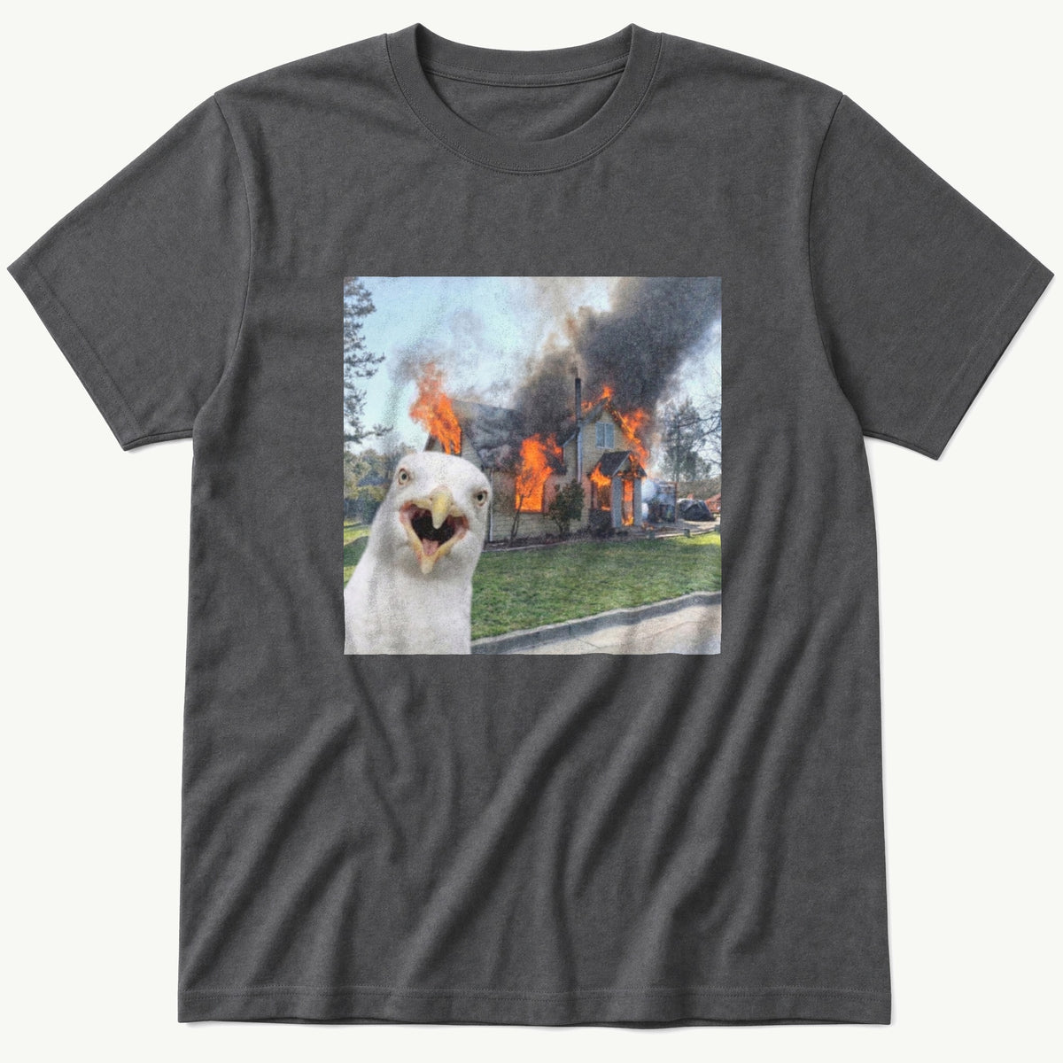 Disaster Seagull 4 — Charcoal T-Shirt