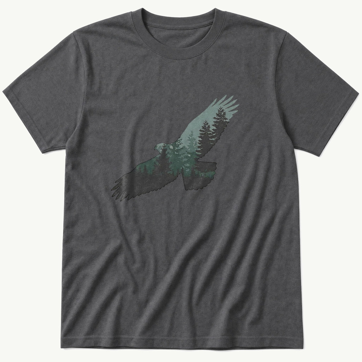 Eagle Treeline Shiloette — Charcoal T-Shirt