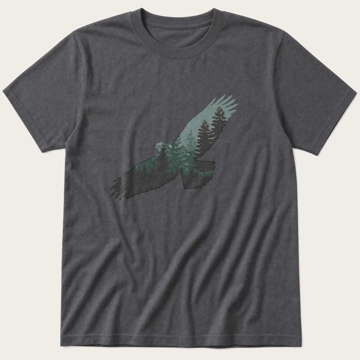 Eagle Treeline Shiloette — Charcoal T-Shirt