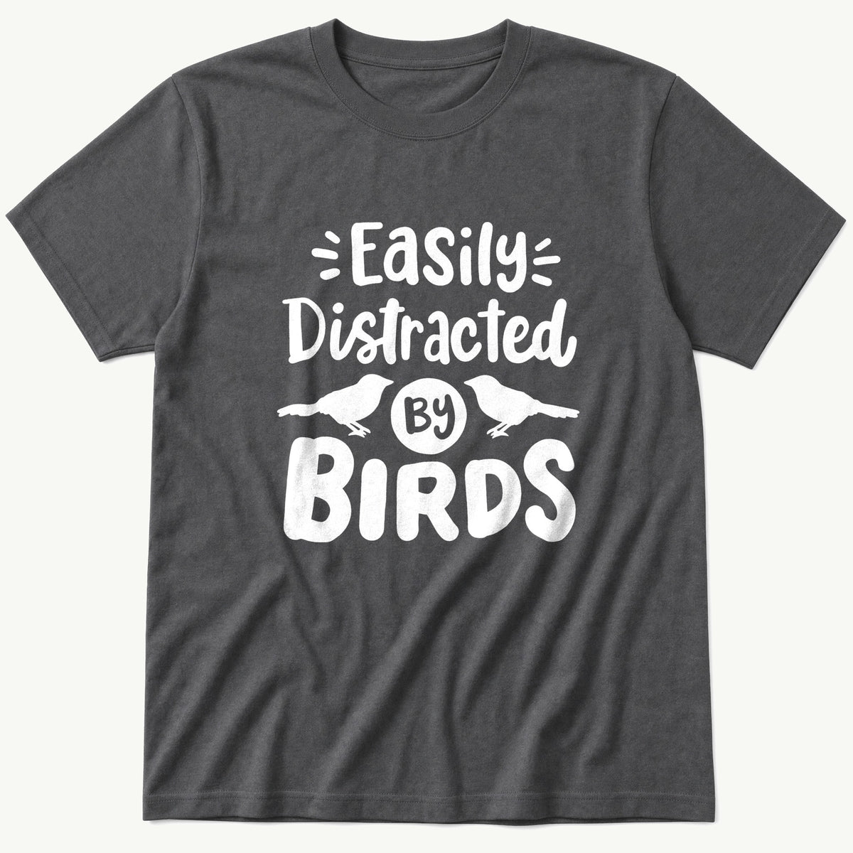 Easliy Distracted Text — Charcoal T-Shirt