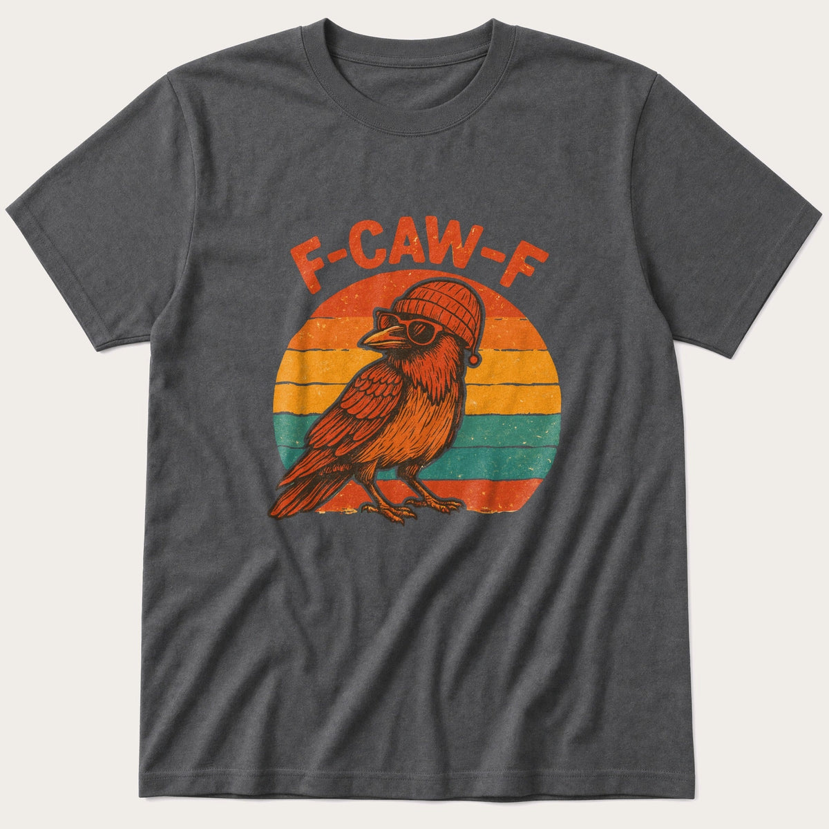 F-Caw-F (50) — Charcoal T-Shirt
