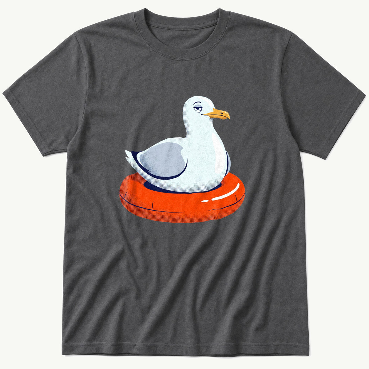 Floatie Seagull — Charcoal T-Shirt