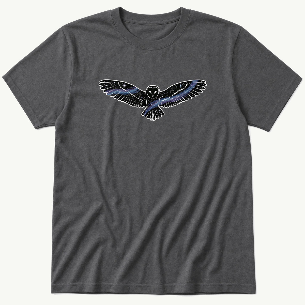Galaxy owl — Charcoal T-Shirt