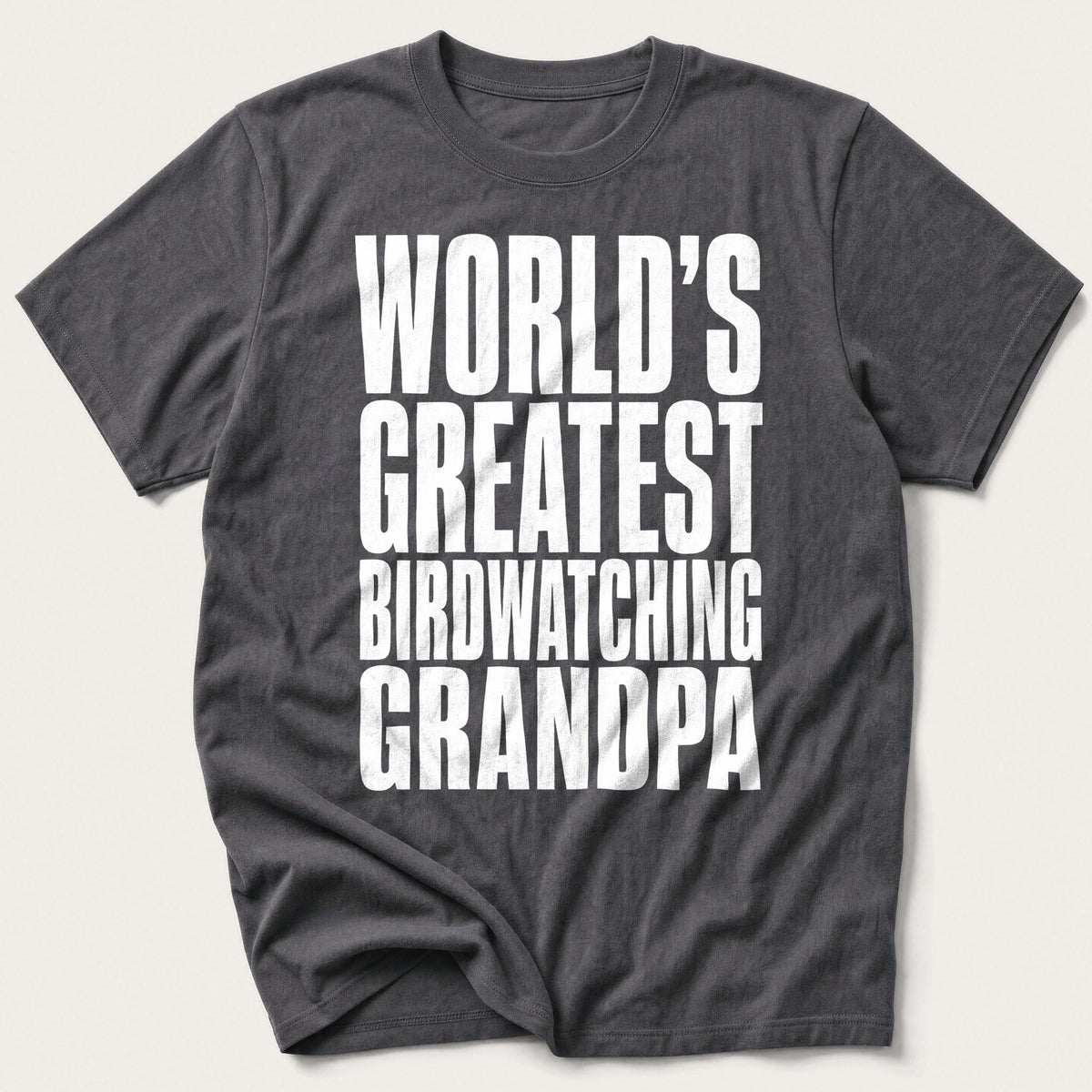 Greatest Birdwatching Grandpa — Charcoal T-Shirt