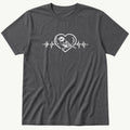 Heartbeat Bird V2 — Charcoal T-Shirt