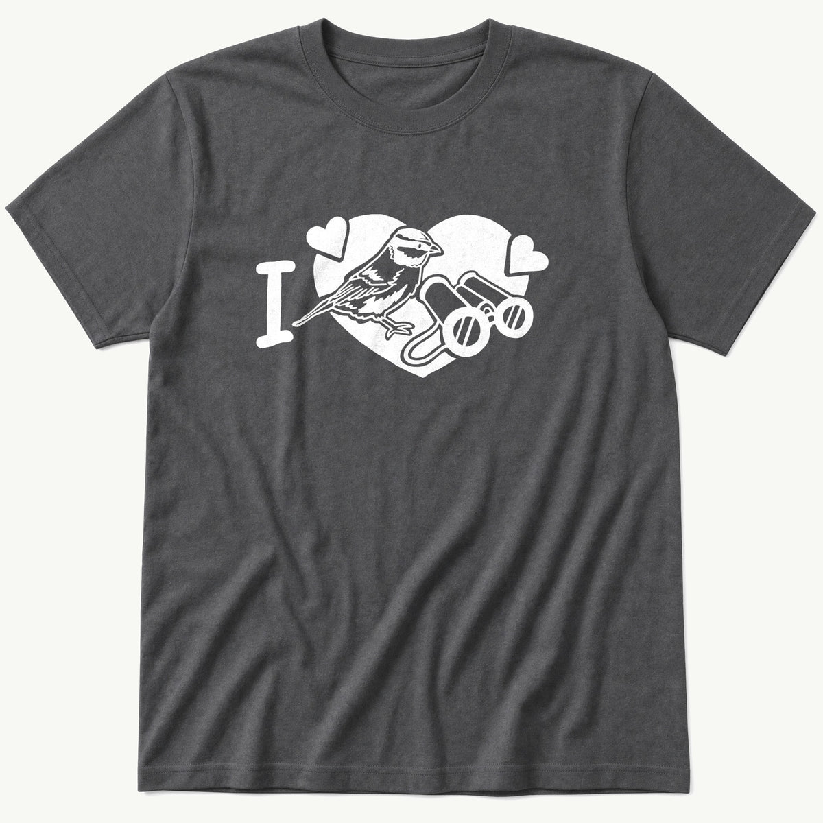 I LOVE BIRDS 110 — Charcoal T-Shirt